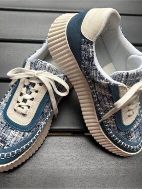 Dolce Vita - Blue Tweed Platform Size 7.5